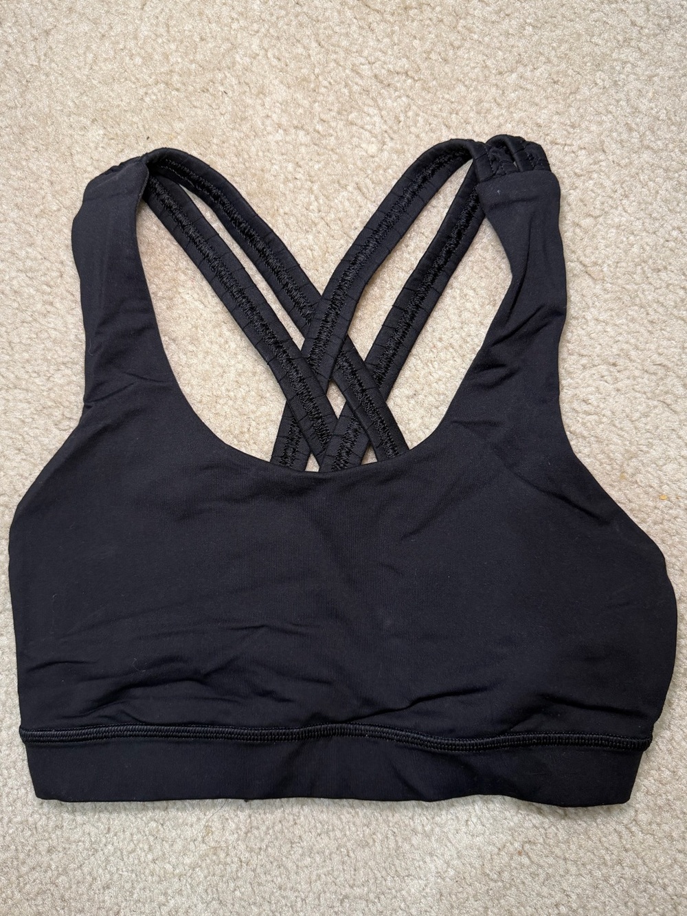 Lululemon Black Strappy Sports Bra